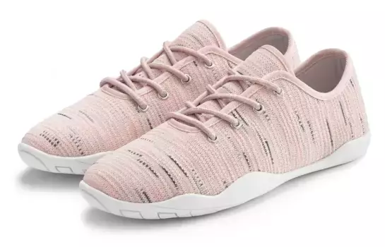 Кроссовки LASCANA, повседневная обувь, полуботинки, тапочки супер легкие, ультраплоская подошва VEGAN, цвет Ros