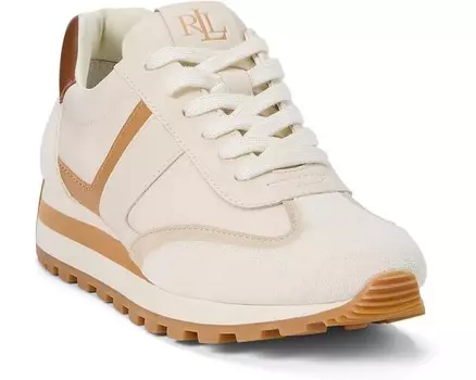 Кроссовки Lauren Ralph Lauren Dani Sneakers, цвет Soft white/Clubhouse Cream/Explorer Sand/Buff/Deep Saddle Tan