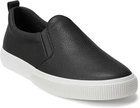 Кроссовки LAUREN Ralph Lauren Haddley Tumbled Leather Slip-On Sneaker, черный