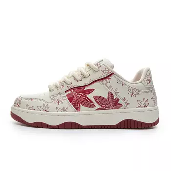 Кроссовки LAZY BONS Skateboarding Shoes Unisex Low-top, белый/черный