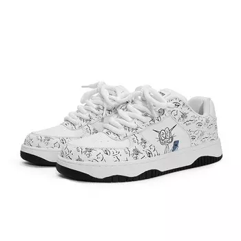 Кроссовки LAZY BONS Skateboarding Shoes Unisex Low-top, белый
