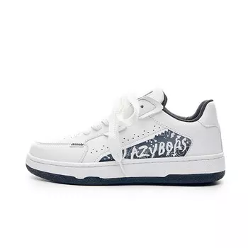 Кроссовки LAZY BONS Stylish Skateboarding Shoes Unisex Low-top White, белый