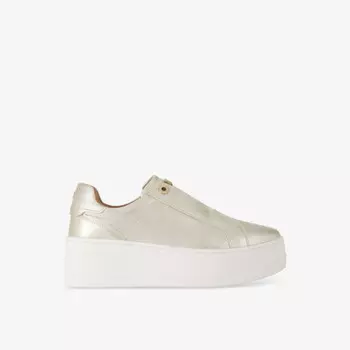 Кроссовки Leader из искусственной кожи на платформе без шнурков Kg Kurt Geiger, золотой