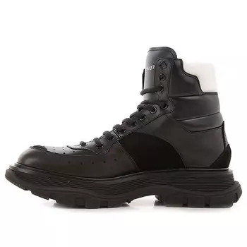 Кроссовки leather ankle boots 'brown black' Alexander Mcqueen, черный