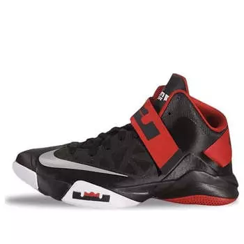 Кроссовки lebron zoom soldier 6 'black metallic silver white university red' Nike, черный