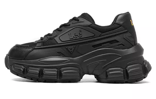 Кроссовки Lee Chunky Sneakers Women's Low-top Black, черный