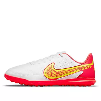 Кроссовки legend 9 club tf turf k 'white red' Nike, белый