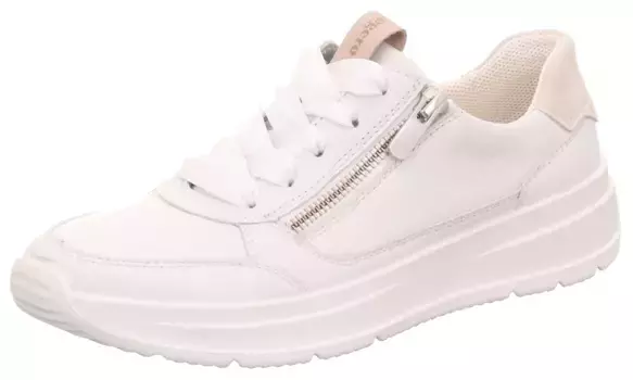 Кроссовки Legero "SPRINTER", с боковой молнией, повседневная обувь, полуботинки, туфли на шнуровке, кремовый