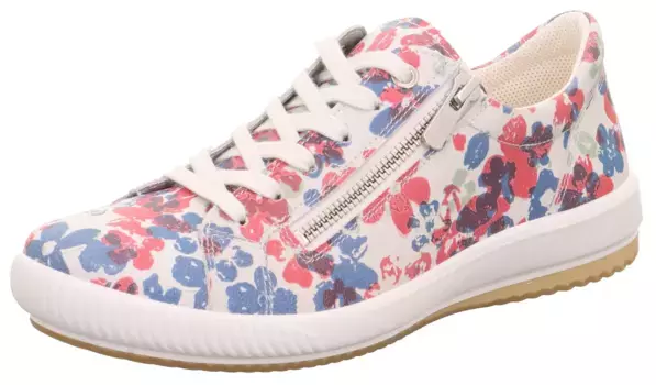 Кроссовки Legero "Tanaro 5.0", с кожаной стелькой, повседневная обувь, полуботинки, туфли на шнуровке, цвет Blumenprint Bunt