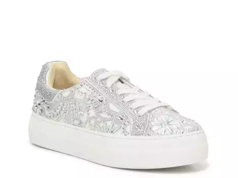 Кроссовки Lenon Platform Sneaker Betsey Johnson, серебряный/металлик