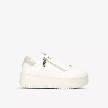 Кроссовки Leslie из искусственной кожи на платформе с боковой молнией Kg Kurt Geiger, белый