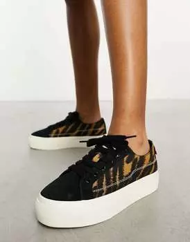 Кроссовки Levi's Tijuana с зебровым принтом и логотипом