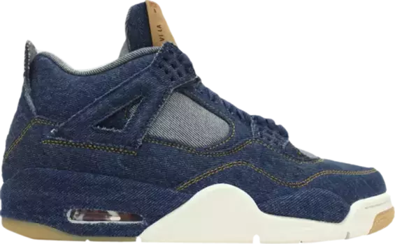 Кроссовки Levis x Air Jordan 4 Retro Denim Sample, синий