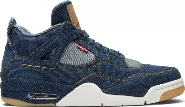 Кроссовки Levis x Air Jordan 4 Retro Denim, синий