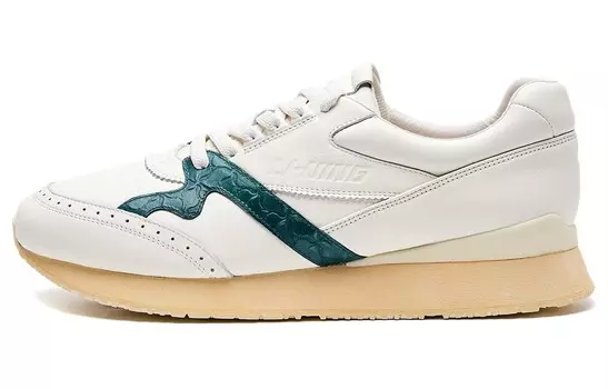 Кроссовки LI-NING 1990 001 Lifestyle Shoes Men Low-top Off-white / Dark Cloud Green
