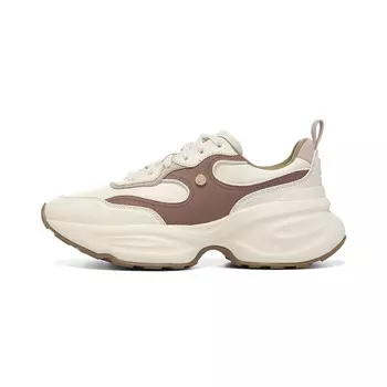 Кроссовки LI-NING 1990 Classic Collection Lifestyle Shoes Women's Low-top Pale Antique Yellow/cinnamon Brown, желтый