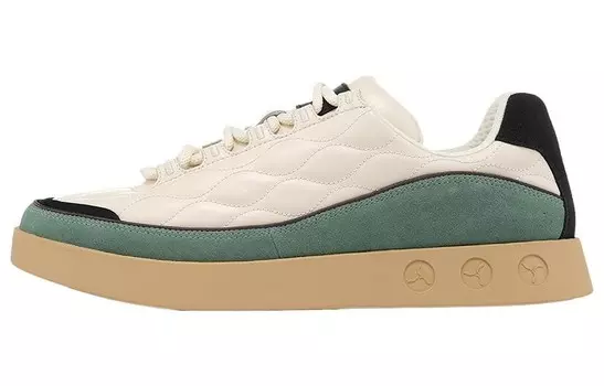 Кроссовки LI-NING 1990 Classic Collection Skateboarding Shoes Men Low-top Green, бежевый