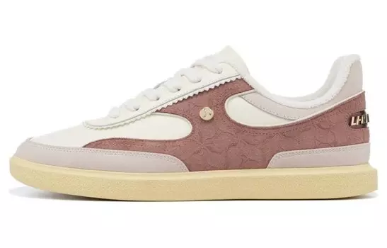 Кроссовки LI-NING 1990 Clouds Skateboarding Shoes Women's Low-top Pale Antique Yellow/cinnamon Brown