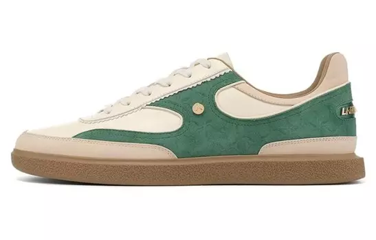 Кроссовки LI-NING 1990 Clouds Skateboarding Shoes Women's Low-top Yellow/Green, зеленый