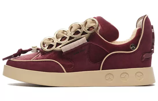 Кроссовки LI-NING 1990 Heavy Pupils Skateboarding Shoes Women's Low-top Red, красный