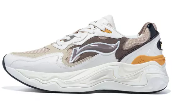 Кроссовки LI-NING 1990 Lava Lifestyle Shoes Men Low-top Earth Strata S23/Wonder White F21/Earth Strata S23, цвет Earth Strata S23/Wonder White F21/Earth Strata S23