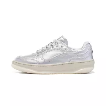 Кроссовки LI-NING 1990 Skateboarding Shoes Women's Low-top Silver, серебряный
