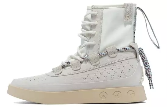 Кроссовки LI-NING 1990 Tour Series Skateboarding Shoes Men High-top, белый