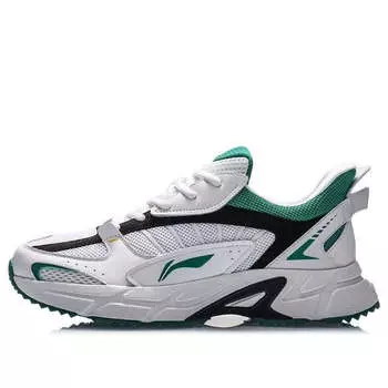 Кроссовки Li-Ning Running 'White Green', зеленый