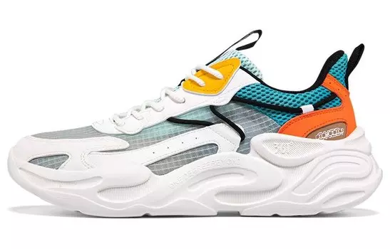 Кроссовки Lifestyle для мужчин с низким верхом, белый/зеленый/оранжевый 361°