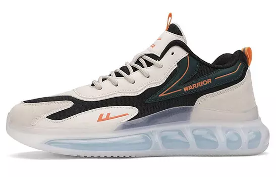 Кроссовки Lifestyle для мужчин с низким верхом бежевого/черного цвета с оранжевым оттенком Warrior