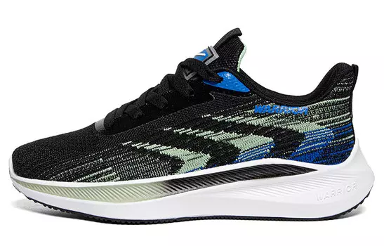 Кроссовки Lifestyle мужские с низким верхом, черно-зеленый, сапфирово-синий Warrior