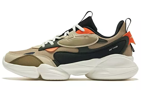 Кроссовки Lifestyle Мужские с низким верхом Светло-дымчатые Кофейные Оливково-зеленый Erke