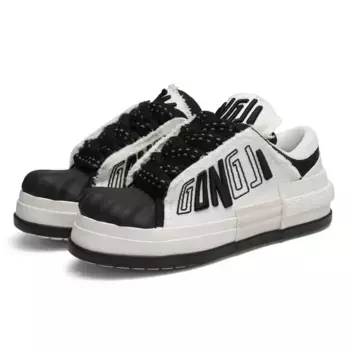 Кроссовки Lifestyle унисекс с низким верхом белого цвета Gongji, черный
