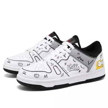 Кроссовки Lifestyle унисекс с низким верхом белого цвета The Simpsons, белый