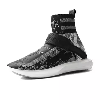 Кроссовки Lifestyle унисекс с высоким берцем черного цвета Norvincy