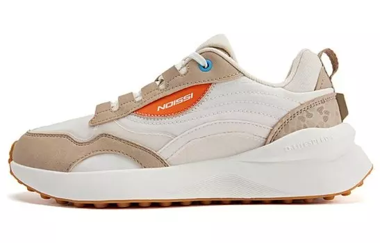 Кроссовки Lifestyle женские низкие, цвет рисовый серый хаки/ванильно-желтый Qiaodan