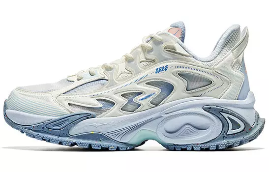 Кроссовки Lifestyle женские низкие Микрокристаллические белые/светло-серовато-голубые Erke