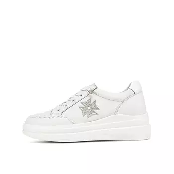 Кроссовки Lifestyle женские с низким верхом, белый, серебряный Boerdiqi