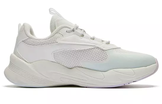 Кроссовки Lifestyle женские с низким верхом цвета слоновой кости светло-зеленого цвета Qiaodan