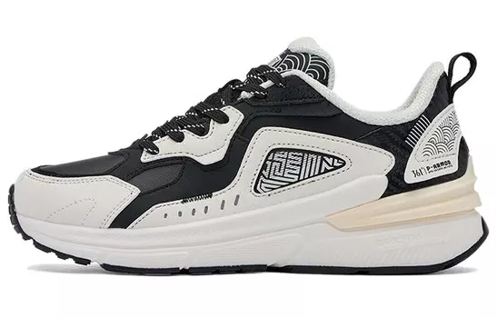 Кроссовки Lifestyle женские с низким верхом. Оперение белого/угольно-черного цвета 361°