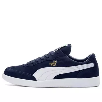 Кроссовки liga suede 'navy white' Puma, синий