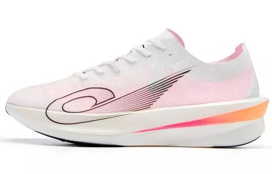 Кроссовки Light Bird для бега мужские с низким верхом White Neon Pink Qiaodan