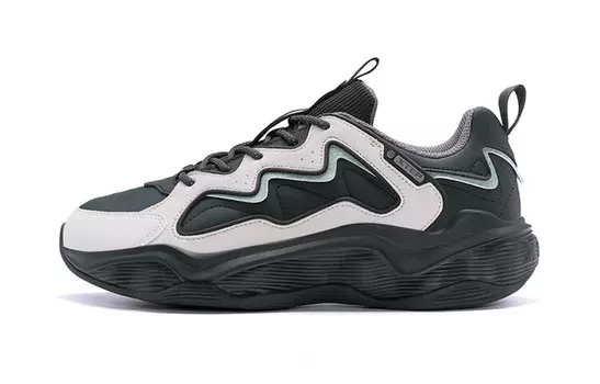 Кроссовки Lightning 3.0 для бега мужские с низким верхом цвета угольно-черный/чайно-белый/кардамоново-зеленый Xtep