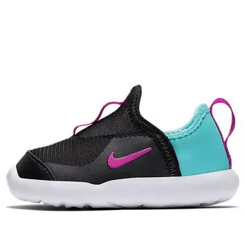 Кроссовки lil' swoosh 'black purple teal' Nike, черный