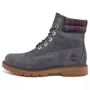 Кроссовки linden woods 6 inch waterproof boots 'dark grey and printed collar' Timberland, серый