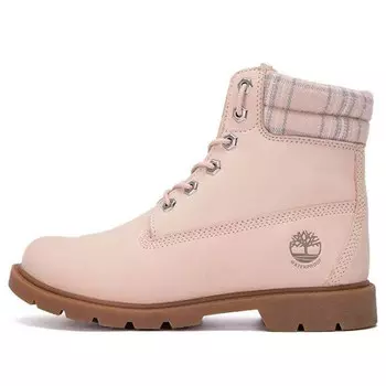 Кроссовки lindon woods 6 inch waterproof boot 'pink nubuck and printed collar' Timberland, розовый