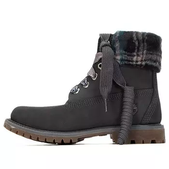 Кроссовки lindon woods 6 inch waterproof boot 'dark grey nubuck and black printed collar' Timberland, серый