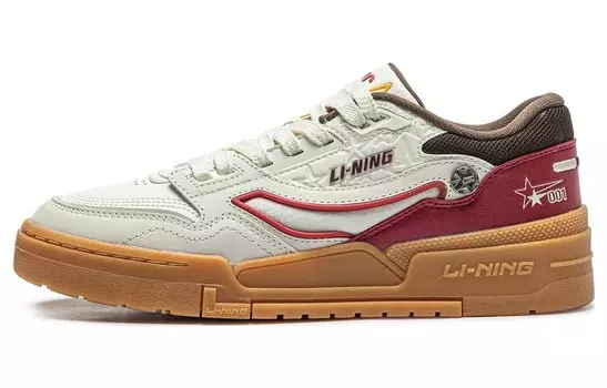Кроссовки LINING 001 BTC Lifestyle Shoes Men Low-top White/Red, красный