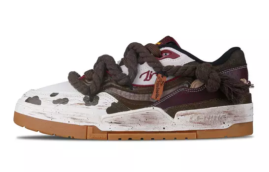 Кроссовки LINING 001 BTC Skateboarding Shoes Men Low-top Brown, цвет Coffee