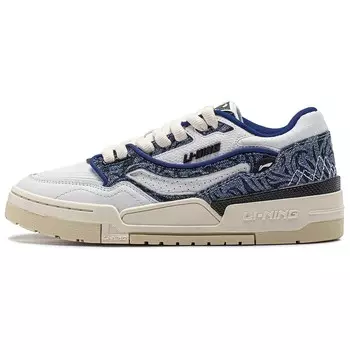 Кроссовки LINING 001 BTC Skateboarding Shoes Women's Low-top White/Blue, белый/синий